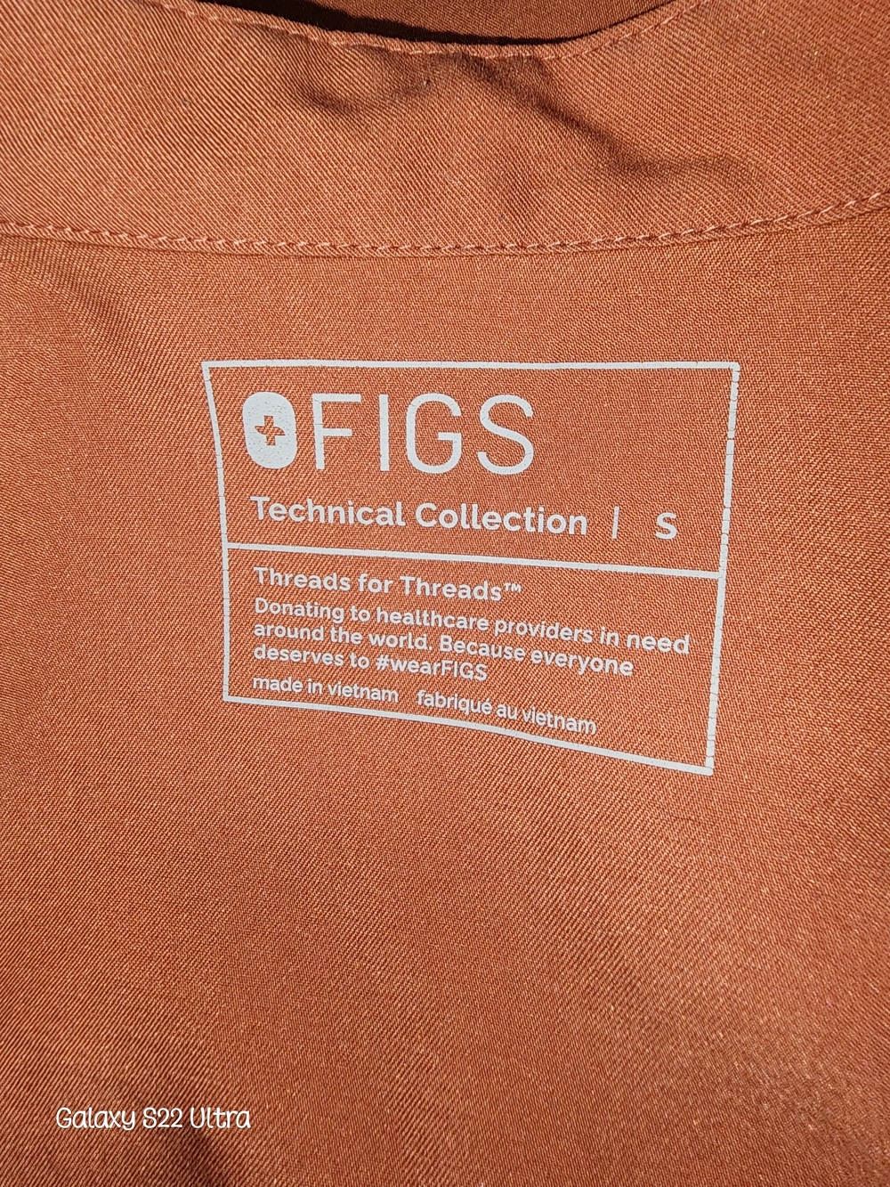 Figs Women's Technical Sweatshirt in Rust Orange